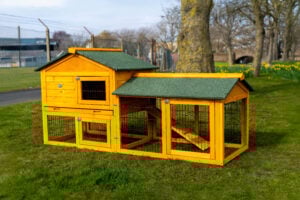 6ft Rabbit Hutch - Natural Wood Design