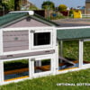 5ft Long Rabbit Hutch - Smokey Grey - Image 9
