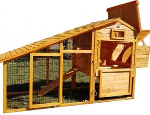 Granary Chicken Coop with Apex Wooden Run Roof