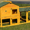 Smokey Natural - Fox Proof Large Rabbit Hutch 5FT Long with welded and coated 3mm wire