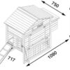 The Granary Chicken Coop with Wire Fencingdimesion