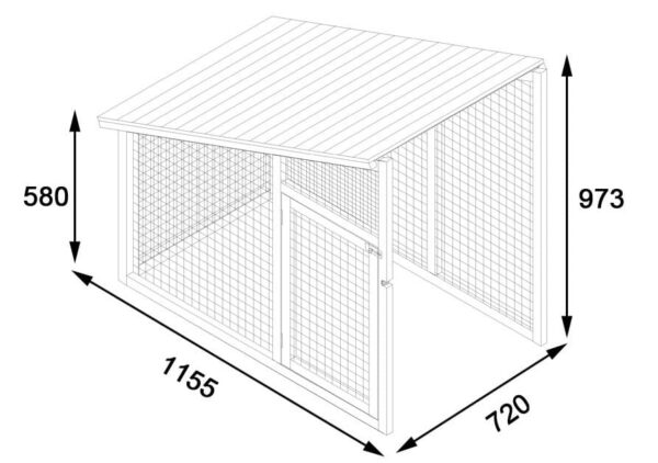 wooden chicken run extension dimensions