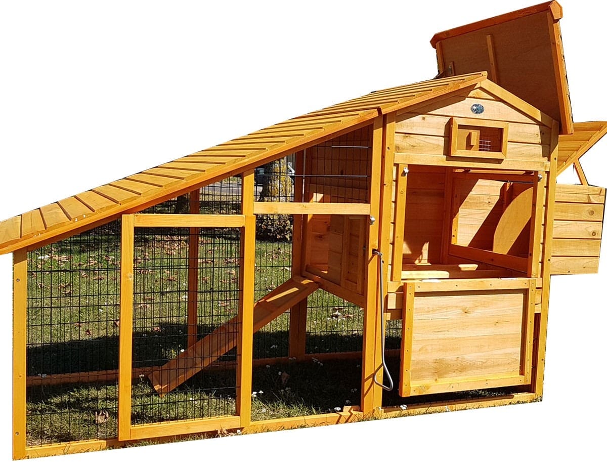 Granary 7FT with Apex Wooden Run Roof 220cm Long 100 Fox Proof