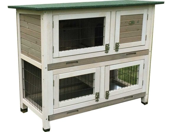 Roger Grey - Rabbit Hutch 2 tier with 2 removable dirt trays