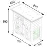 Roger Grey - Rabbit Hutch 2 tier with 2 removable dirt trays