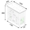 Roger XL Grey – Rabbit Hutch 2 tier with 2 removable dirt trays