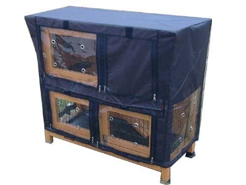 Roger XL Grey – Rabbit Hutch 2 tier with 2 removable dirt trays