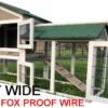 Smokey Grey - Fox Proof Large Rabbit Hutch 5ft long with welded and coated 3mm wire
