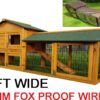Smokey XL Natural - Fox Resistant Large Rabbit Hutch 6TF long & coated 3mm wire