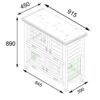 Roger Natural - Rabbit Hutch 2 tier with 2 removable dirt trays diameter