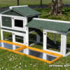 Large Rabbit Hutch - Green Design - Fox Resistant Hutch - Image 9