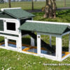 Large Rabbit Hutch - Green Design - Fox Resistant Hutch - Image 10