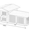 Large Rabbit Hutch - Green Design - Fox Resistant Hutch - Image 4