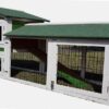 Large Rabbit Hutch - Green Design - Fox Resistant Hutch - Image 3