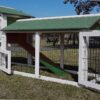 Large Rabbit Hutch - Green Design - Fox Resistant Hutch - Image 2