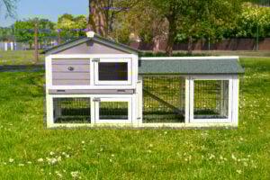 Smokey XL Grey Rabbit Hutch