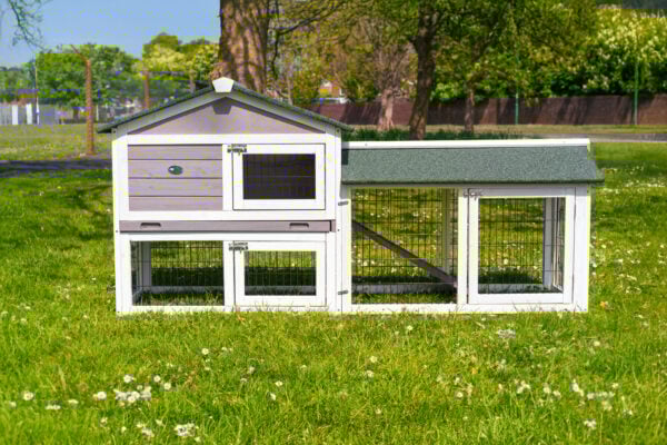 Smokey XL Grey Rabbit Hutch