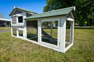 6ft Rabbit Hutch - Smokey Grey Design - Fox Resistant