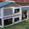 Large Rabbit Hutch - Smokey Grey Design - Fox Resistant - Image 4