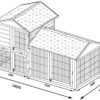 Rabbit Hutch Rain Sun Winter COVER for XXL Smokey Grey + Natural hutches - Image 3