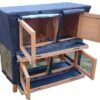 Rabbit Hutch Rain Sun Winter COVER for 2 Tier Grey + Natural hutches - Image 2