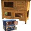 Rabbit Hutch Rain Sun Winter COVER for LARGE 2 Tier Grey + Natural hutches - Image 2