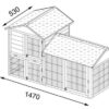 Rabbit Hutch Rain Sun Winter COVER for 5FT Smokey Grey + Natural hutches - Image 2