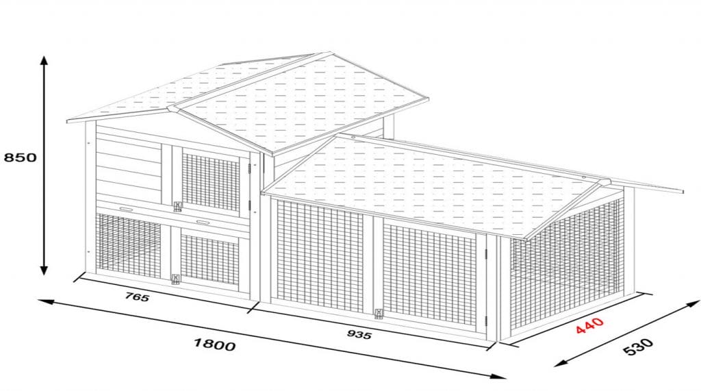 Rain/Winter Cover for 6ft Large Rabbit Hutch Eggshell Online