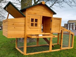 Raised Hutch Chicken Coop with Run